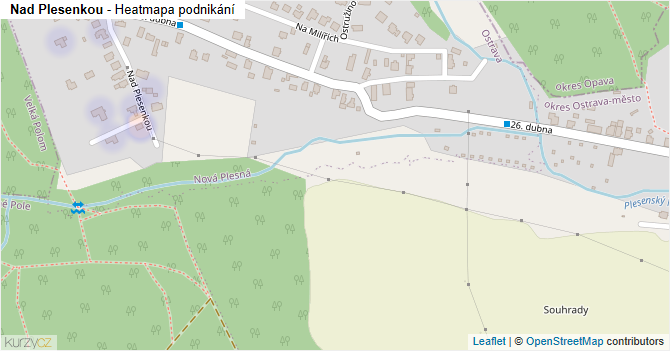 Nad Plesenkou - mapa podnikání