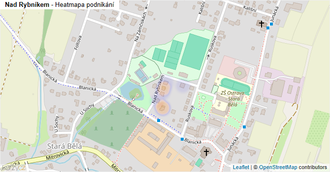 Nad Rybníkem - mapa podnikání