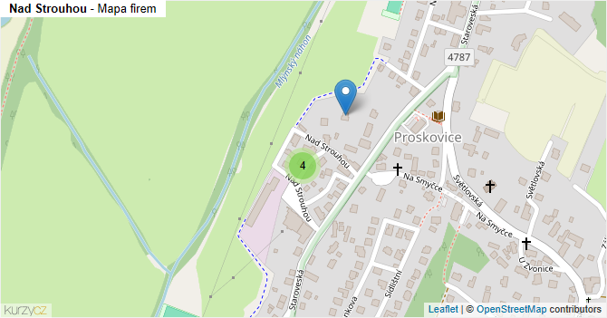 Nad Strouhou - mapa firem