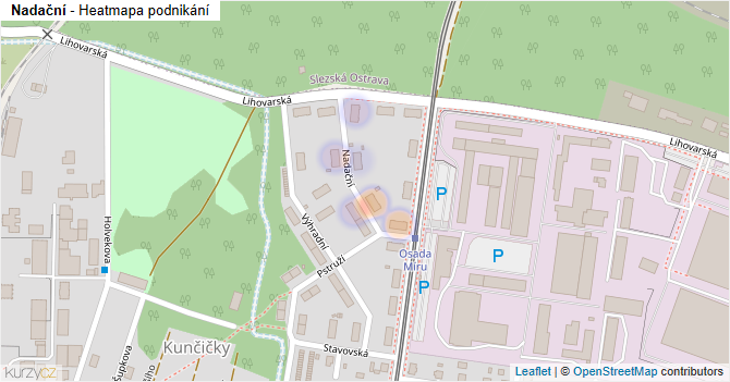 Nadační - mapa podnikání