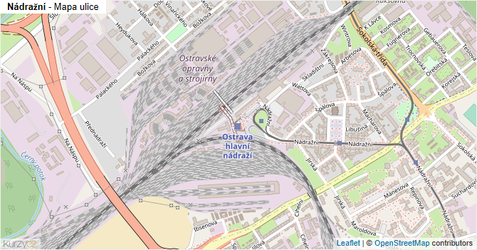 Nádražní - mapa ulice
