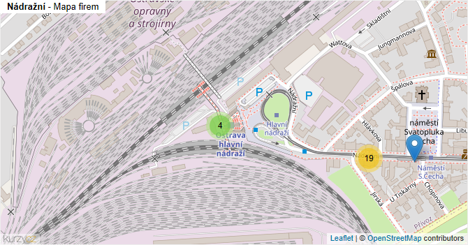 Nádražní - mapa firem