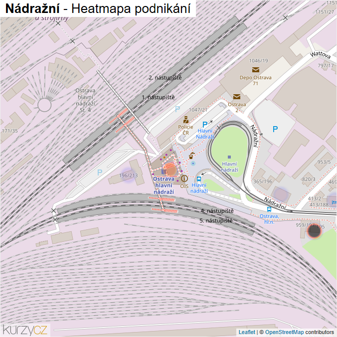 Mapa Nádražní - Firmy v ulici.