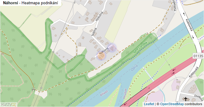 Náhorní - mapa podnikání