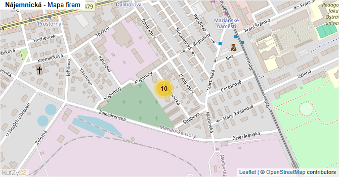 Nájemnická - mapa firem