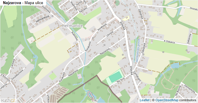 Najzarova - mapa ulice