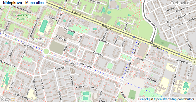 Nálepkova - mapa ulice