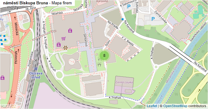 náměstí Biskupa Bruna - mapa firem