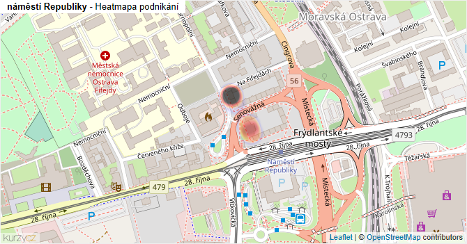 náměstí Republiky - mapa podnikání