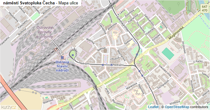 náměstí Svatopluka Čecha - mapa ulice