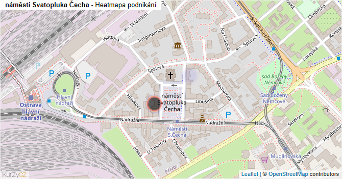 náměstí Svatopluka Čecha - mapa podnikání