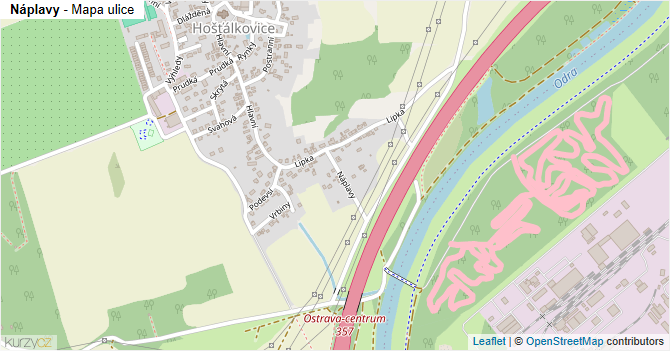 Náplavy - mapa ulice