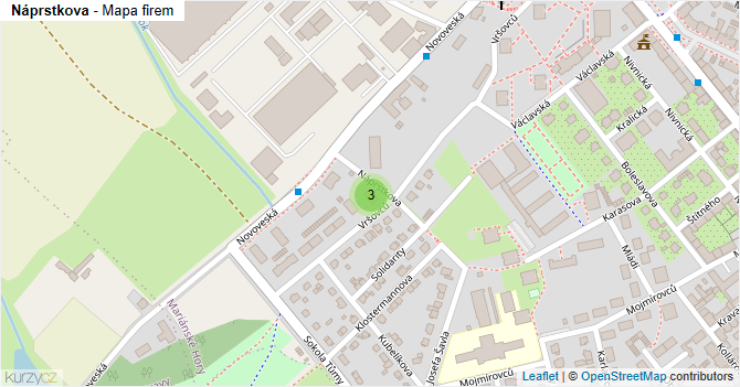 Náprstkova - mapa firem