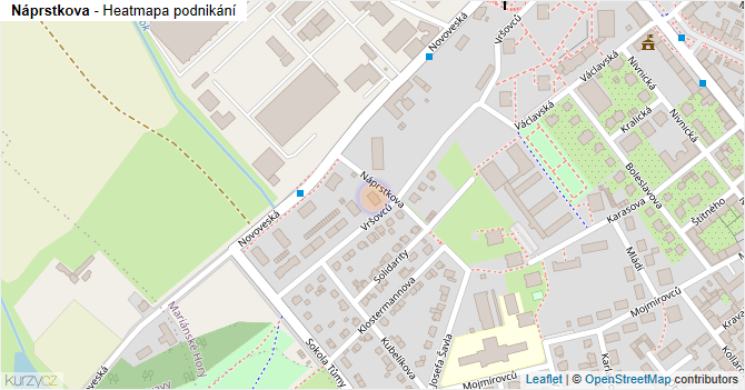 Náprstkova - mapa podnikání
