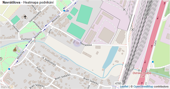 Navrátilova - mapa podnikání