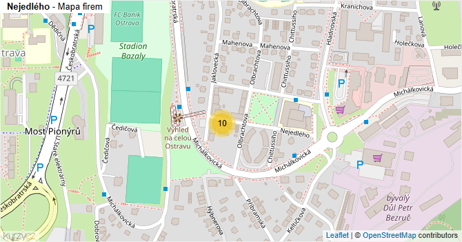 Nejedlého - mapa firem