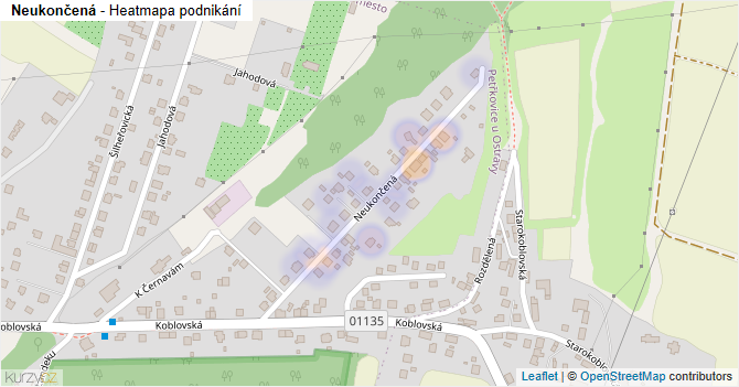 Neukončená - mapa podnikání