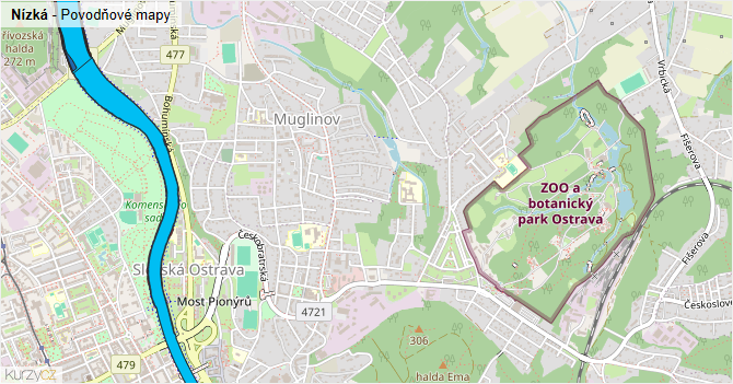 Nízká - záplavové mapy stoleté vody