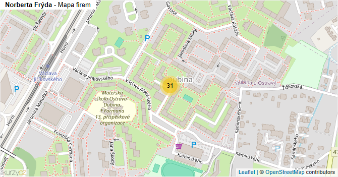Norberta Frýda - mapa firem