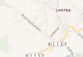 Nová čtvrť v obci Ostrava - mapa ulice