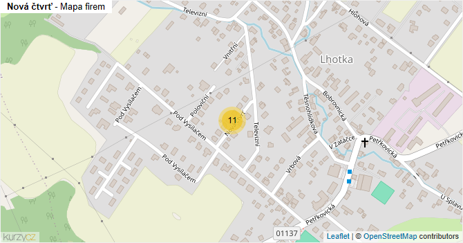 Nová čtvrť - mapa firem