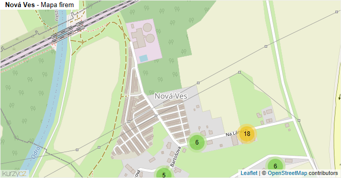 Nová Ves - mapa firem