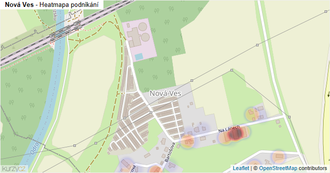 Nová Ves - mapa podnikání