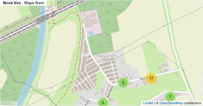 Nová Ves - mapa firem