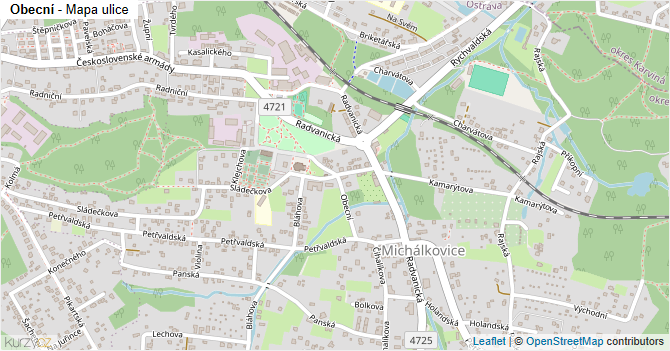 Obecní - mapa ulice