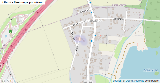 Obilní - mapa podnikání