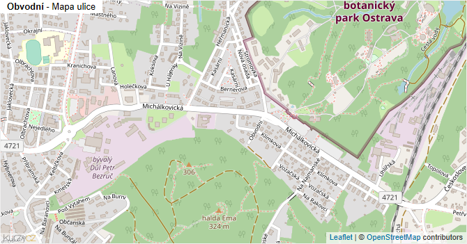 Obvodní - mapa ulice