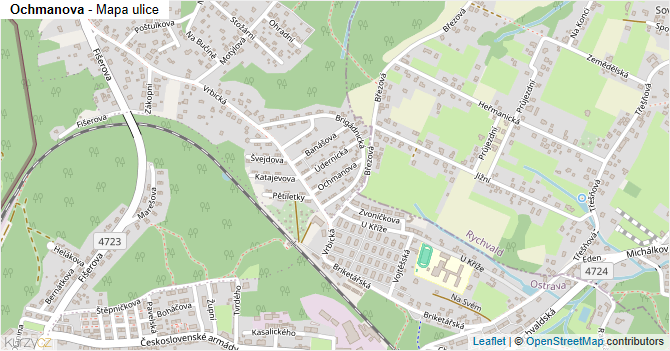 Ochmanova - mapa ulice