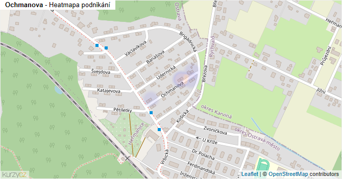 Ochmanova - mapa podnikání