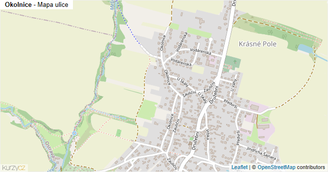 Okolnice - mapa ulice