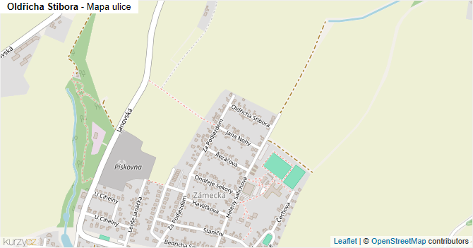 Oldřicha Stibora - mapa ulice