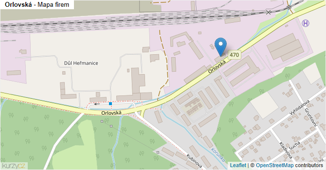 Orlovská - mapa firem