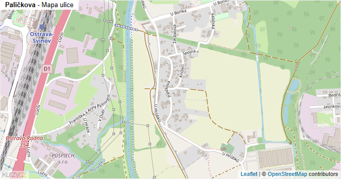 Paličkova - mapa ulice