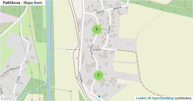 Paličkova - mapa firem