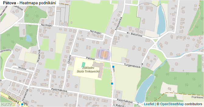 Pátova - mapa podnikání