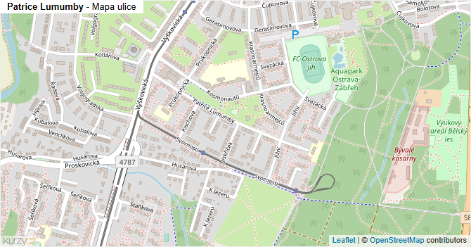 Patrice Lumumby - mapa ulice