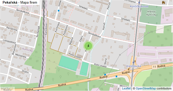 Pekařská - mapa firem