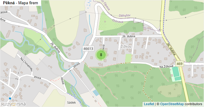 Pěkná - mapa firem