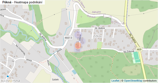 Pěkná - mapa podnikání