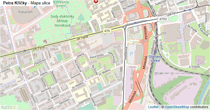Petra Křičky - mapa ulice