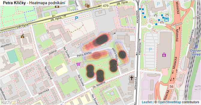 Petra Křičky - mapa podnikání