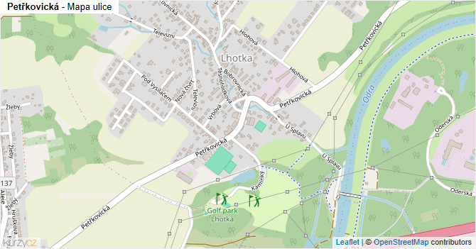 Petřkovická - mapa ulice
