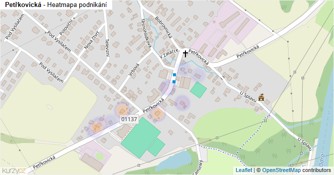 Petřkovická - mapa podnikání