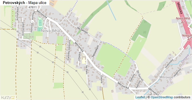 Petrovských - mapa ulice