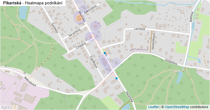 Pikartská - mapa podnikání