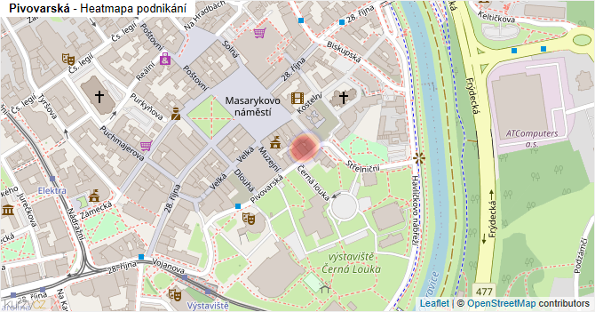 Pivovarská - mapa podnikání